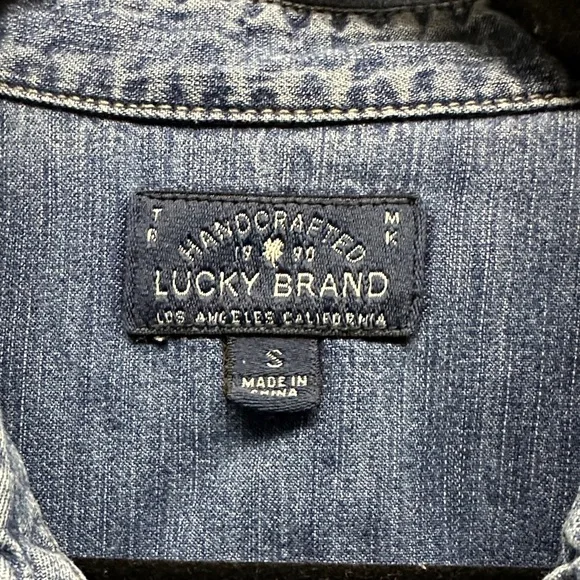 Lucky Brand Blue Denim Button Down Shirt - Picture 2 of 4